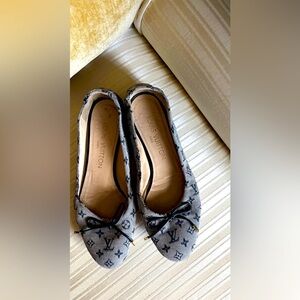 Louis Vuitton monogram flats.